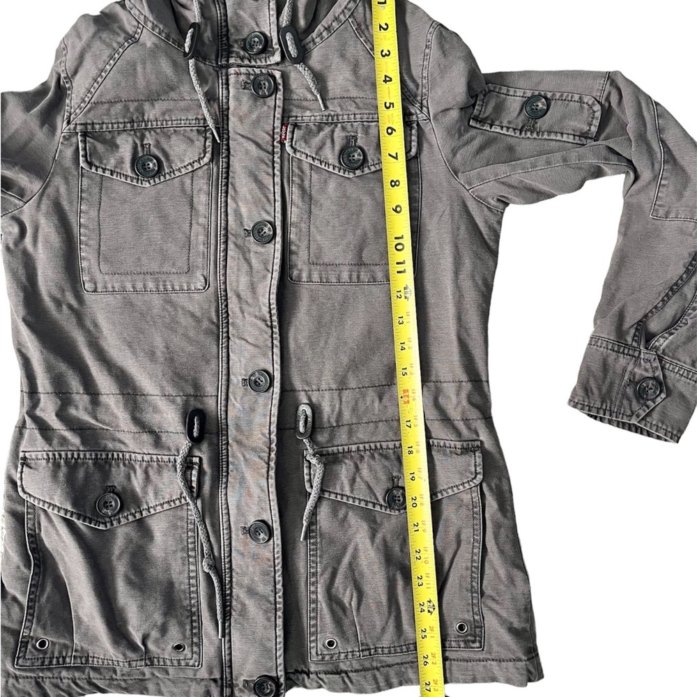 New Without Tags Women’s Small Levi Strauss & Co. Gray Wash Utility Jacket - Picture 14 of 16